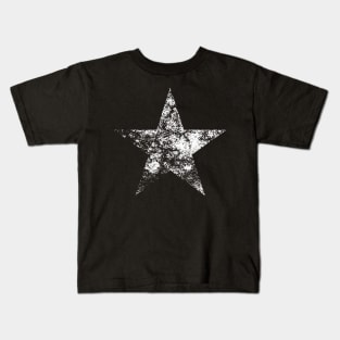 Grunge Star in White Kids T-Shirt